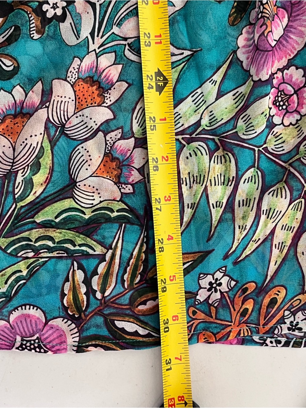 Soft Surroundings Luau Garden Floral Sheer Pintuck Button Front Blouse Sz L - Picture 14 of 14